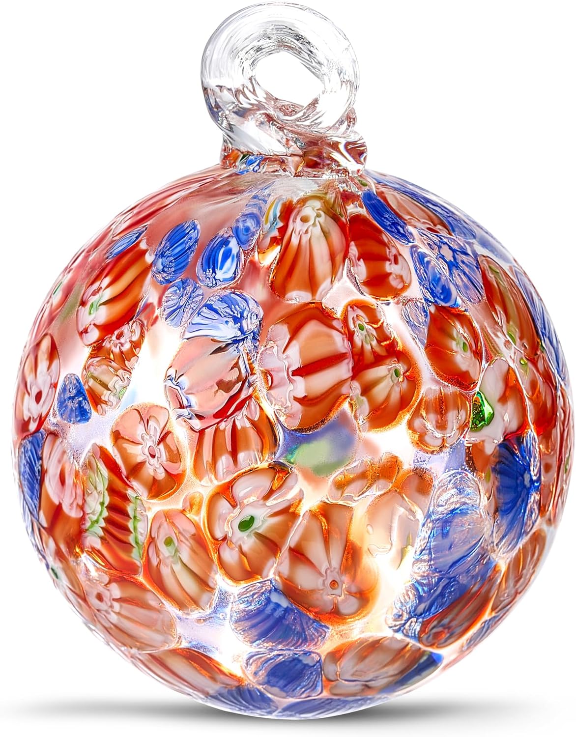 EUSTUMA Hand Blown Glass Witch Ball,Glass Ornament Hanging Garden Gazing Ball Indoor Outdoor Home Décor. (2)