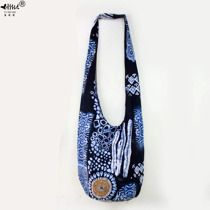 Sling Crossbody Shoulder Bag Women's Handbags Hippie Hobo Thai Cotton Gypsy Bohemian Boho Girl Books School Bags Bag free Gift