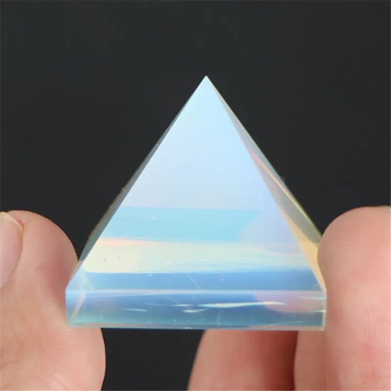 1PC Natural Opal Crystal Pyramid Quartz Healing Stone Chakra Reiki Crystal Point Home Decor Crafts Of Gem Stone