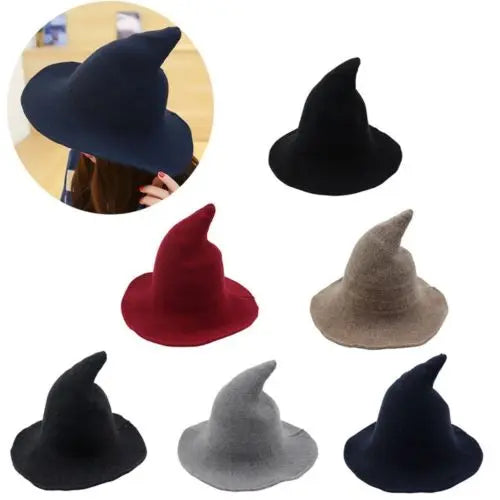Officia Modern Witch Hat Made From High Quality Sheep Wool Halloween Party Witch Hats US