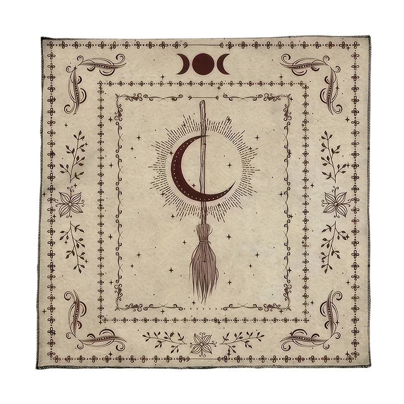 Tarot Table Cloth Wicca Altar Cloths Triple Moon Tarot Card Table Cloth Witchcraft Divination Tarot Mat Decor Oracle Card Pad
