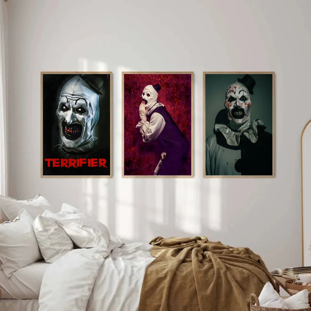 Terrifier 2 Horror Movie Anime Posters Sticky Whitepaper Sticker DIY Room Bar Cafe Kawaii Room Decor