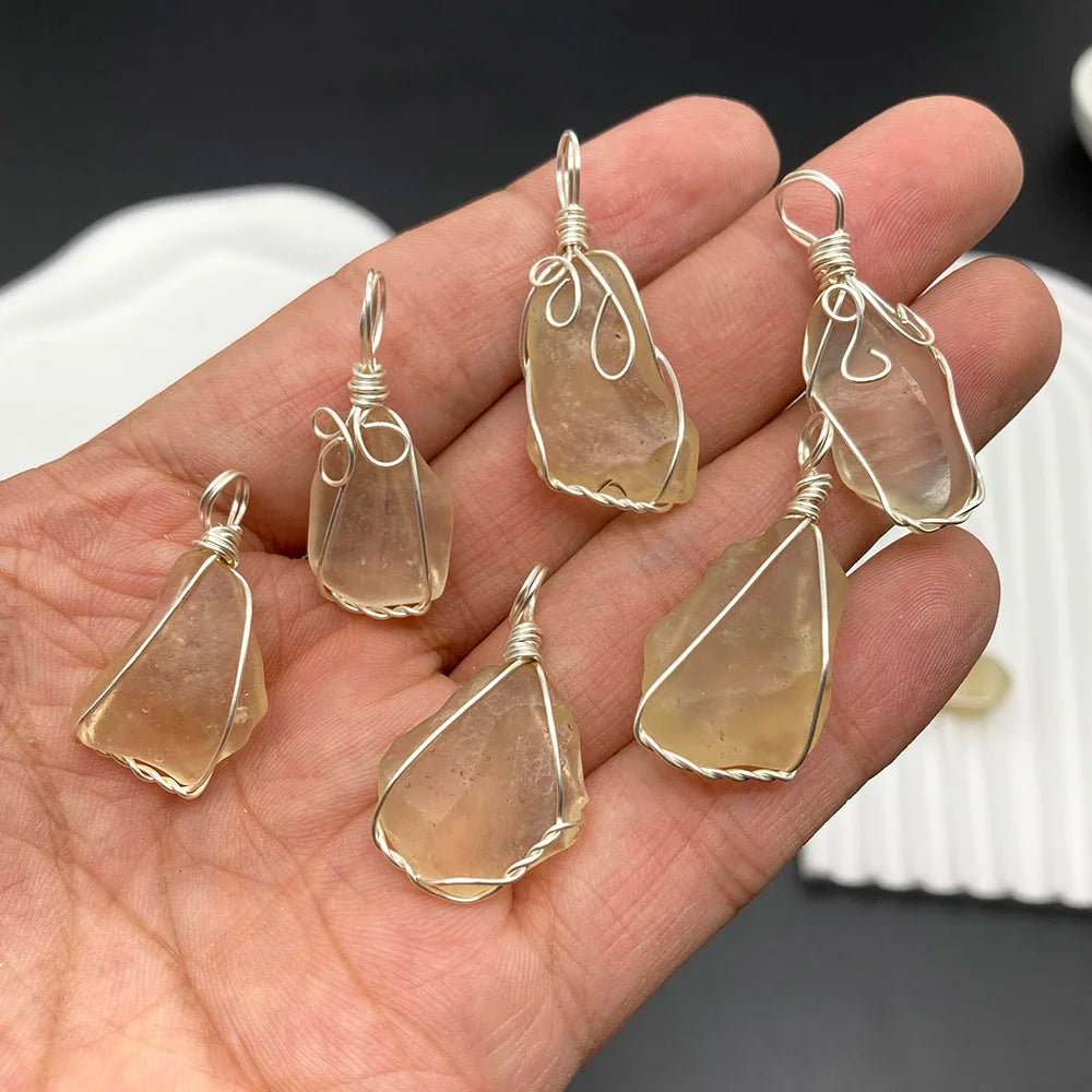1Pc Natural Libyan Desert Glass Gold Tektite Raw Meteorite Crystal Energy Gemstone For Jewelry DIY Gift Healing