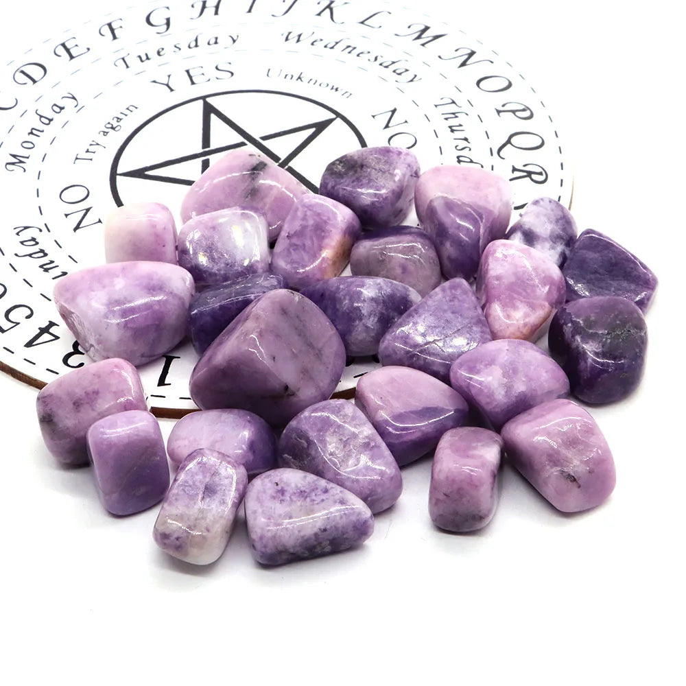 Natural Lilac Lepidolite Crystals Stones Reiki Healing Wholesale Bulk Raw Gravel Tumbled Witchcraft Supplies Room Decoration
