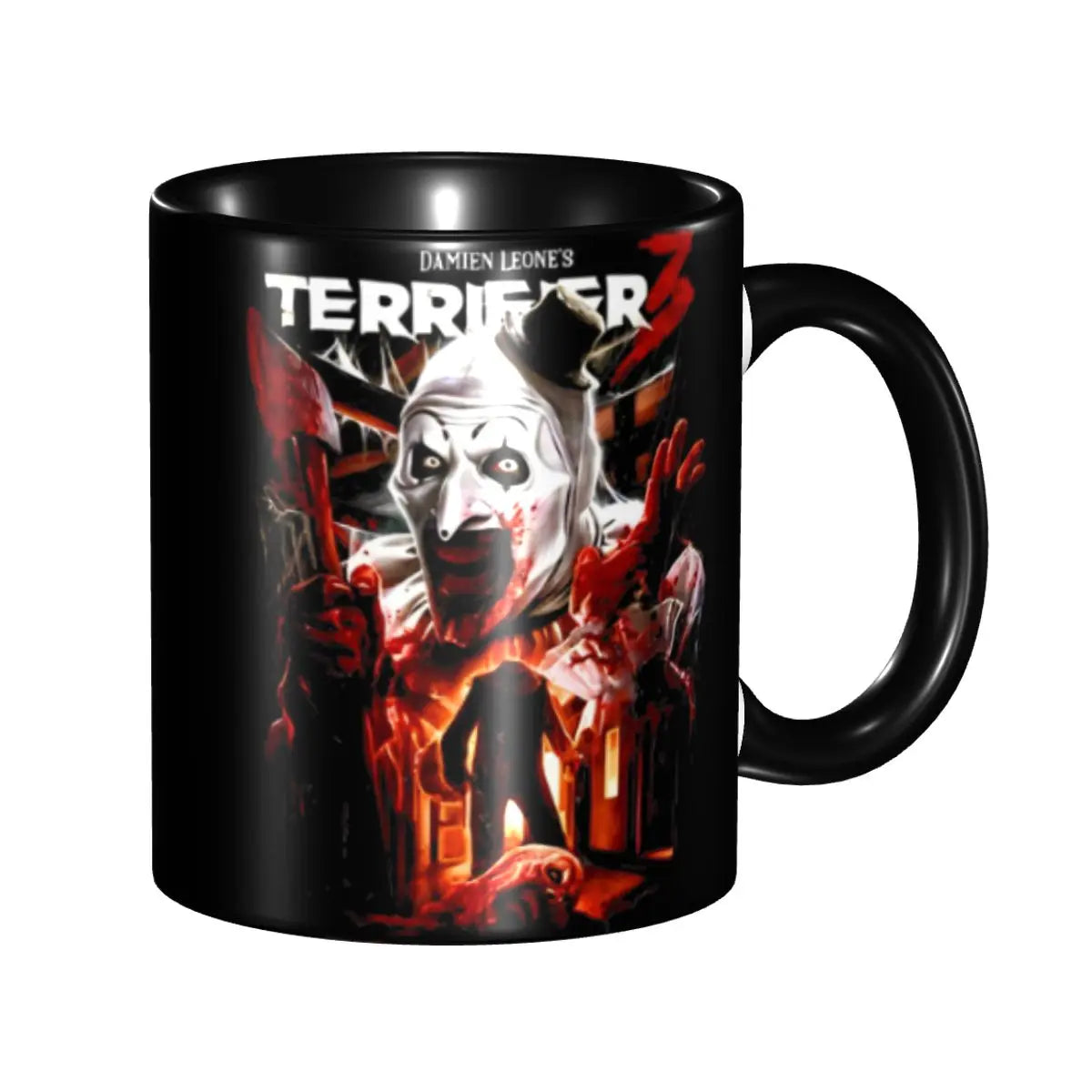 High Quality Terrifier 3 Horror Movie Heads Will Roll Merch Mugs Cute Coffee Cup