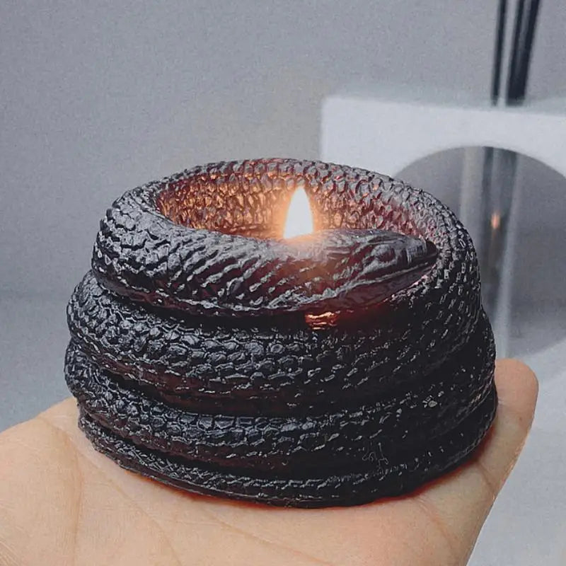 Coiled Snake Halloween Candle Scented Candles Soy Candle Table Centerpieces 3D Coiled Snake Aromatherapy Candle Soy Wax Candles