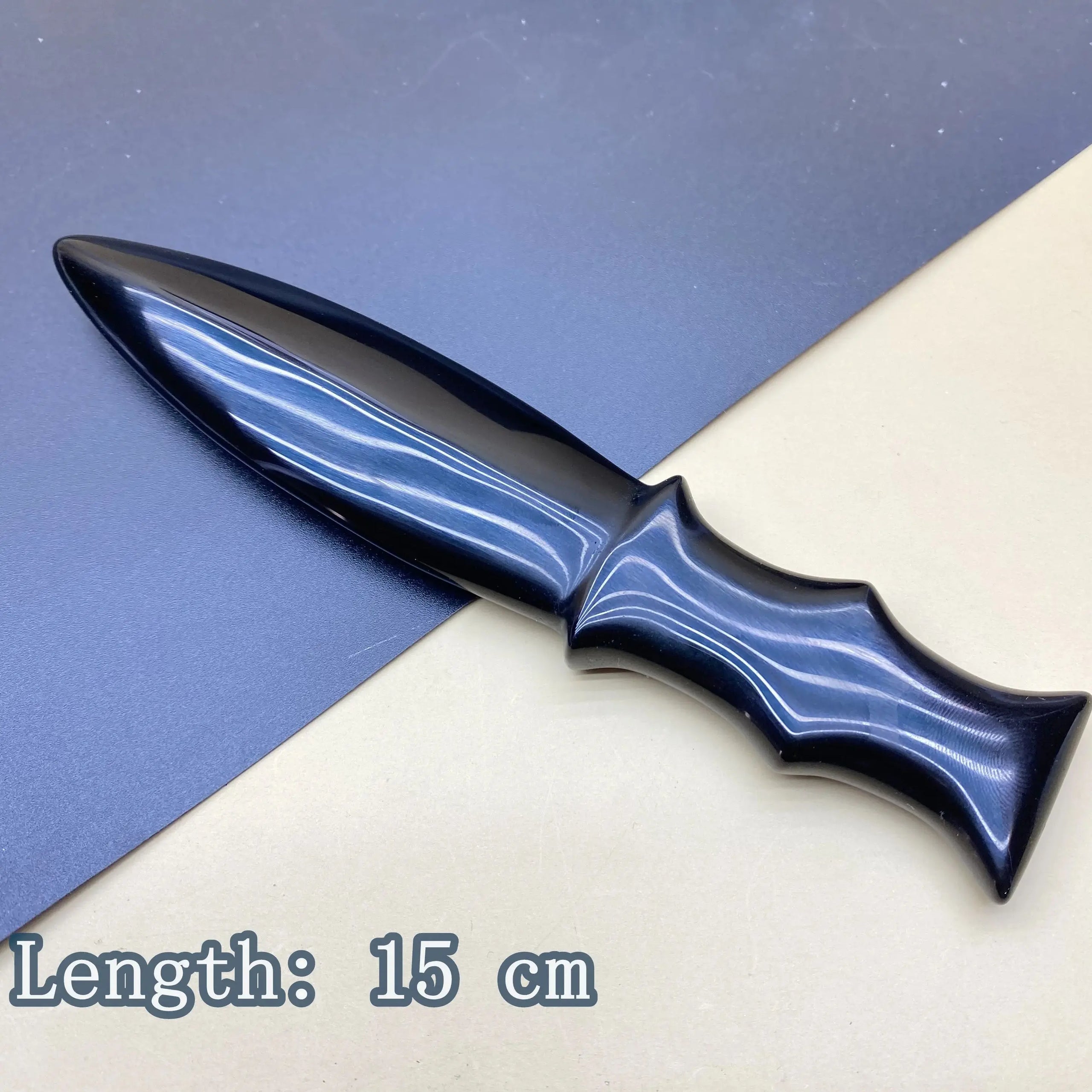 Natural Obsidian Dagger Healing Crystal Handmade Knife Protection Stone Men Gifts Magic Talisman Sword Witch Decor