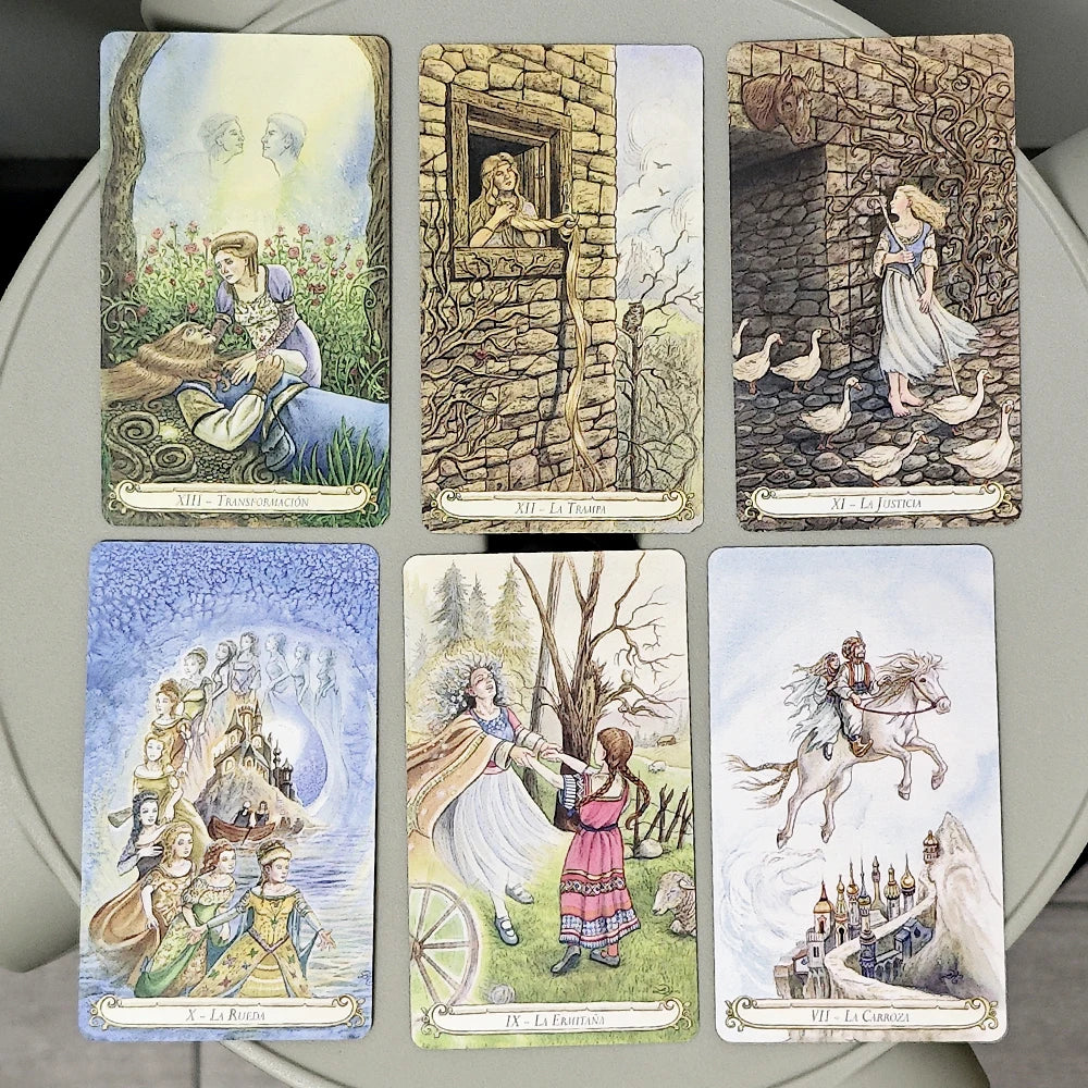 Fairy Tale Tarot 10.3*6cm Spanish Edition 78 Pcs Tarot Cards Presenting Mystical Tales From Around The World