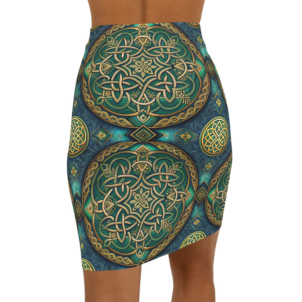 Skirt with Celtic knot pattern on a white background