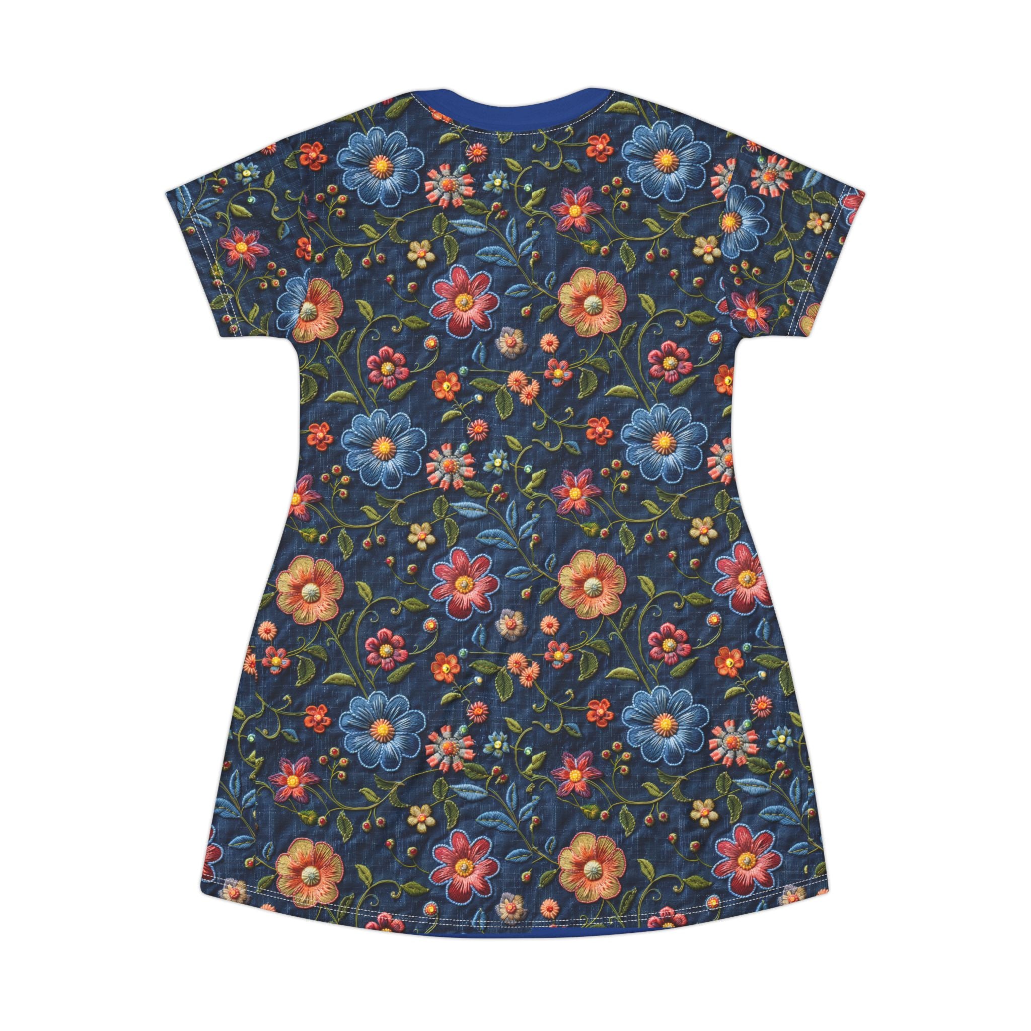 Floral patterned dress on a white background