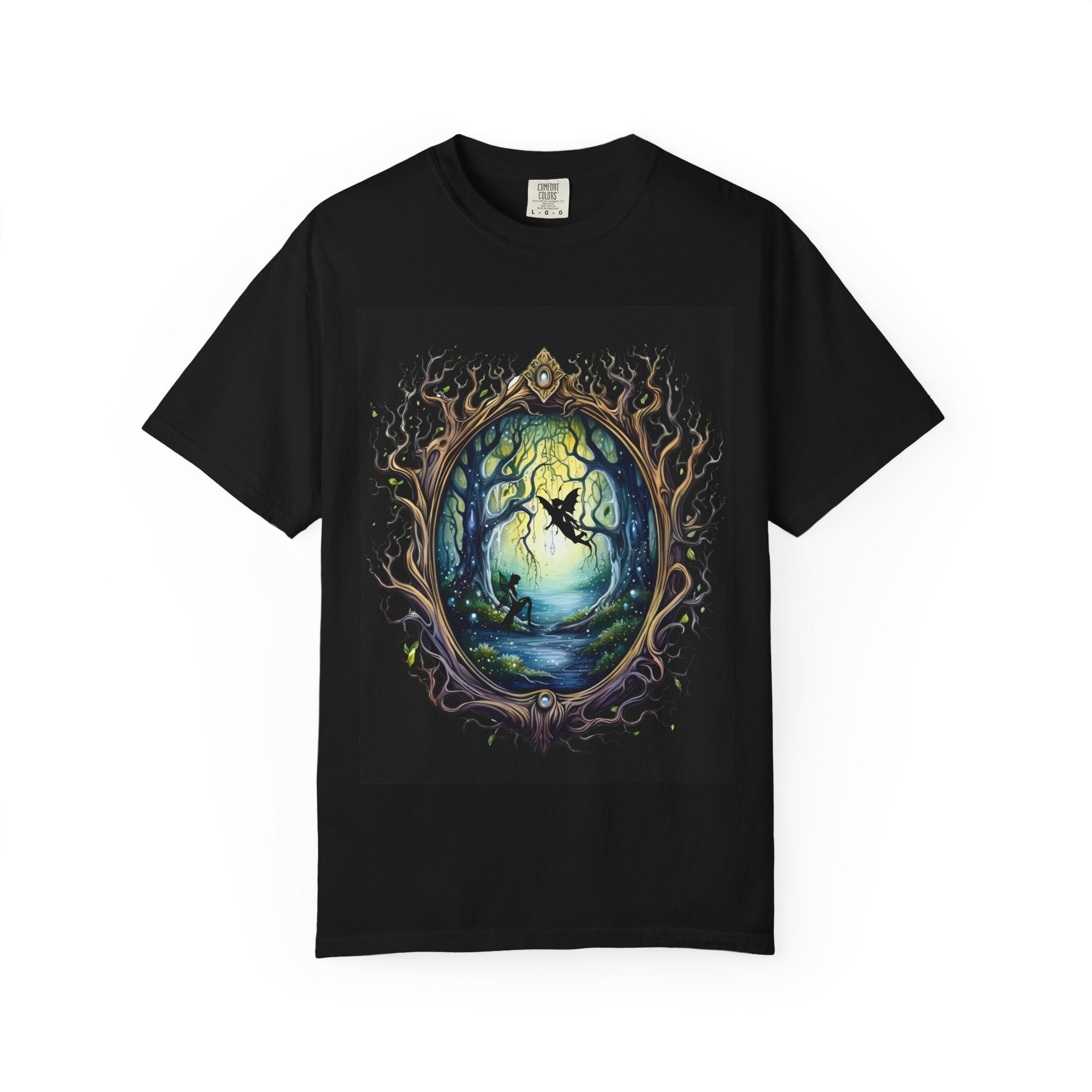 Moonlit Forest Fairy T-Shirt — Enchanted Night Sky Woodland Tee