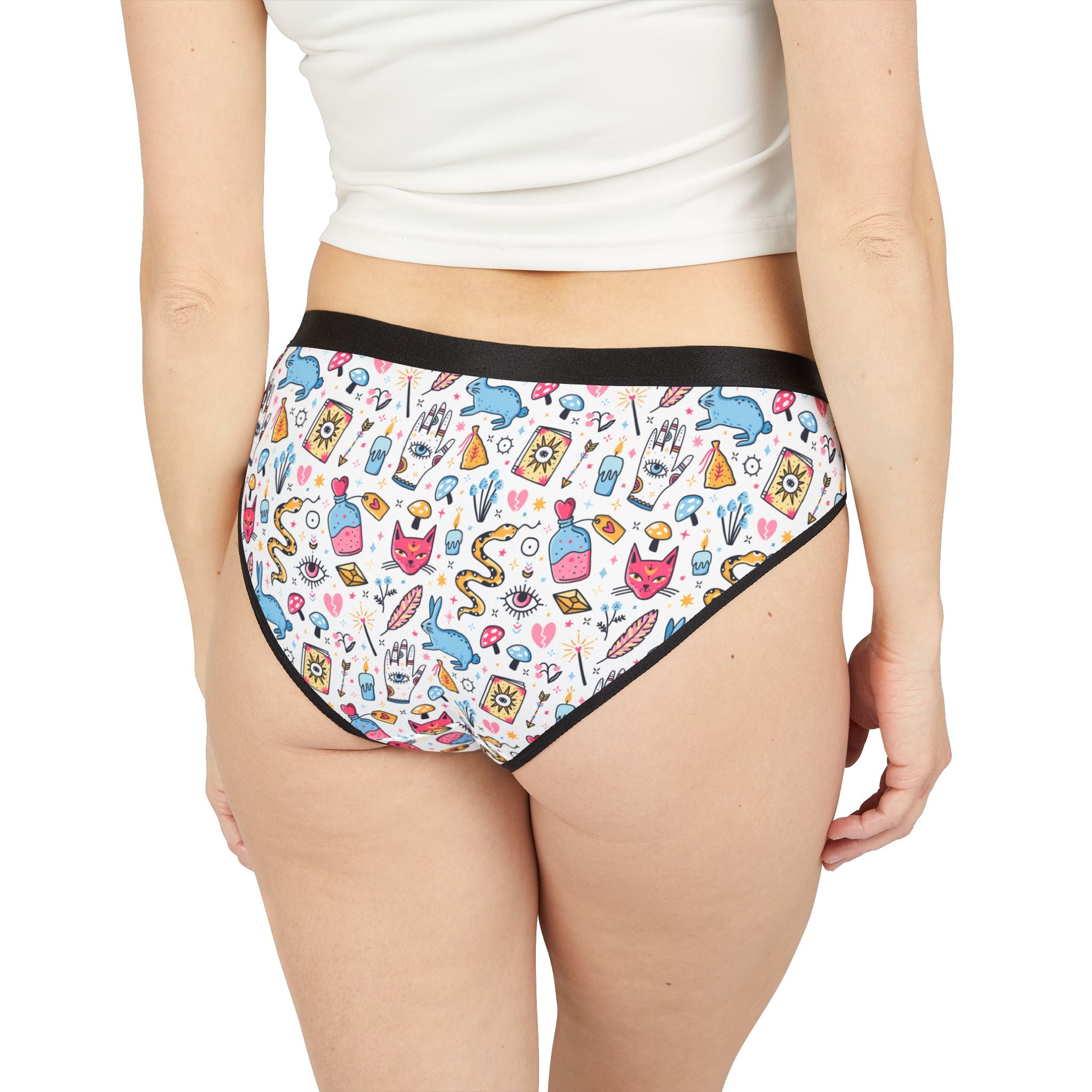 Bunny Magic Women's Bikini Underwear – Colorful Kawaii Icons Pattern