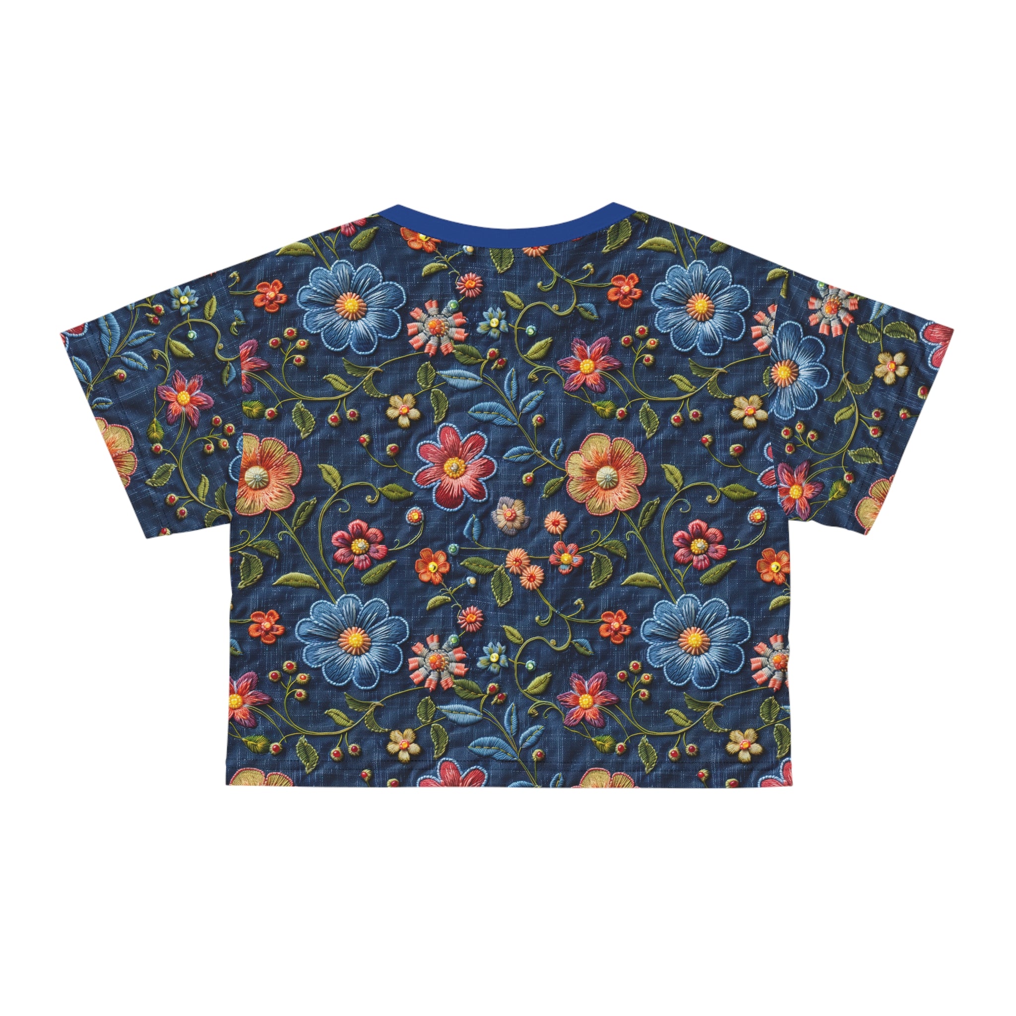 Floral patterned shirt on a white background