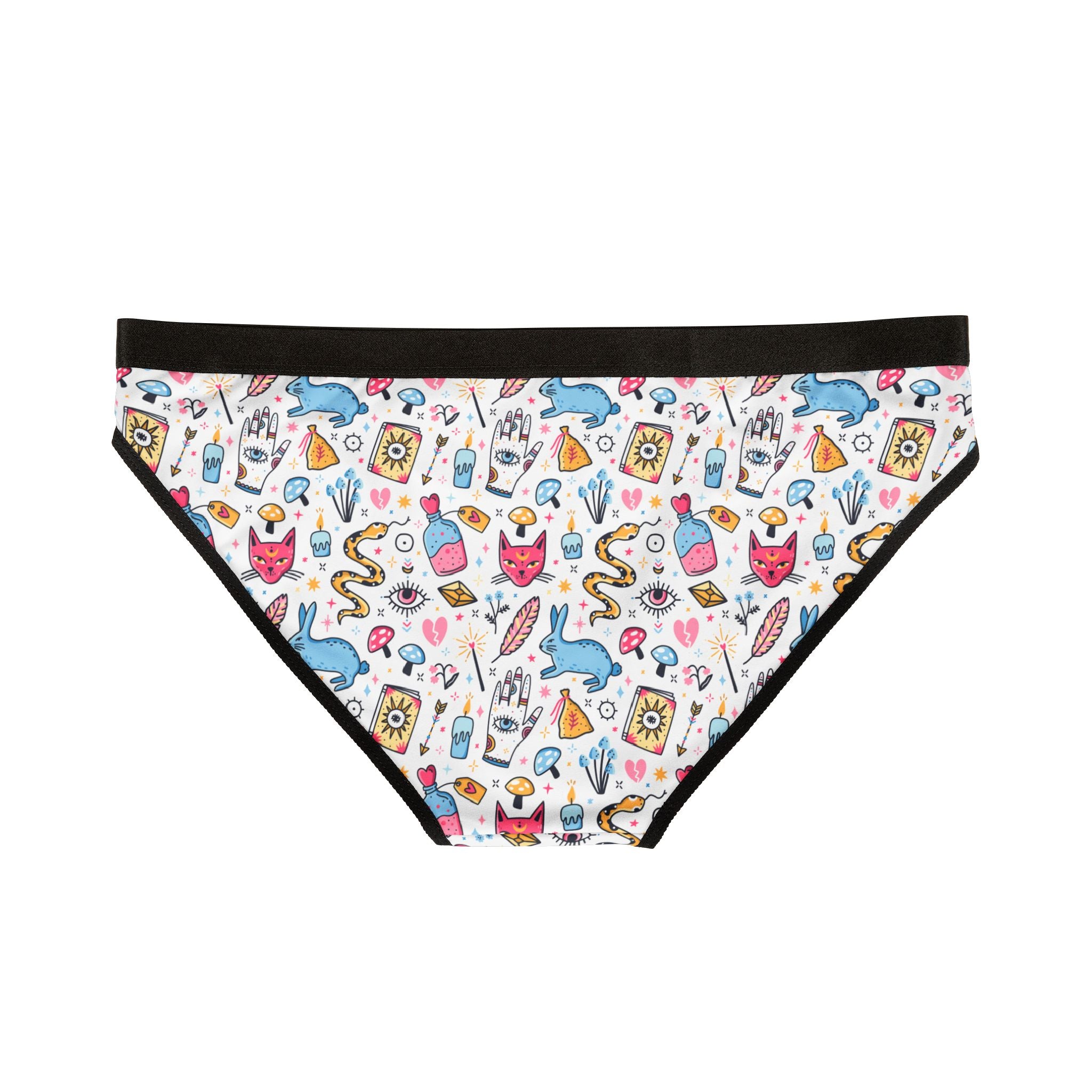 Bunny Magic Women's Bikini Underwear – Colorful Kawaii Icons Pattern