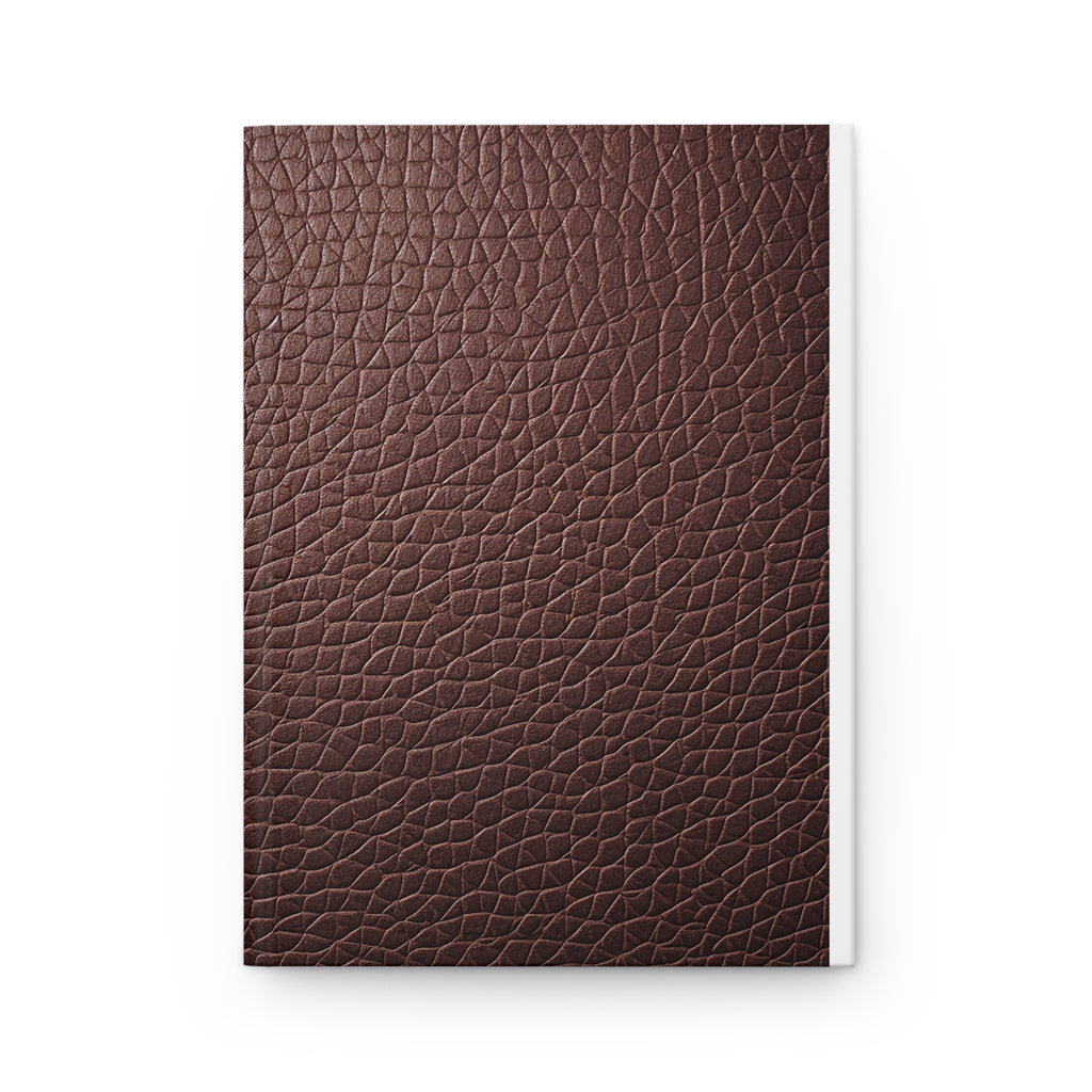 Brown textured notebook on a white background