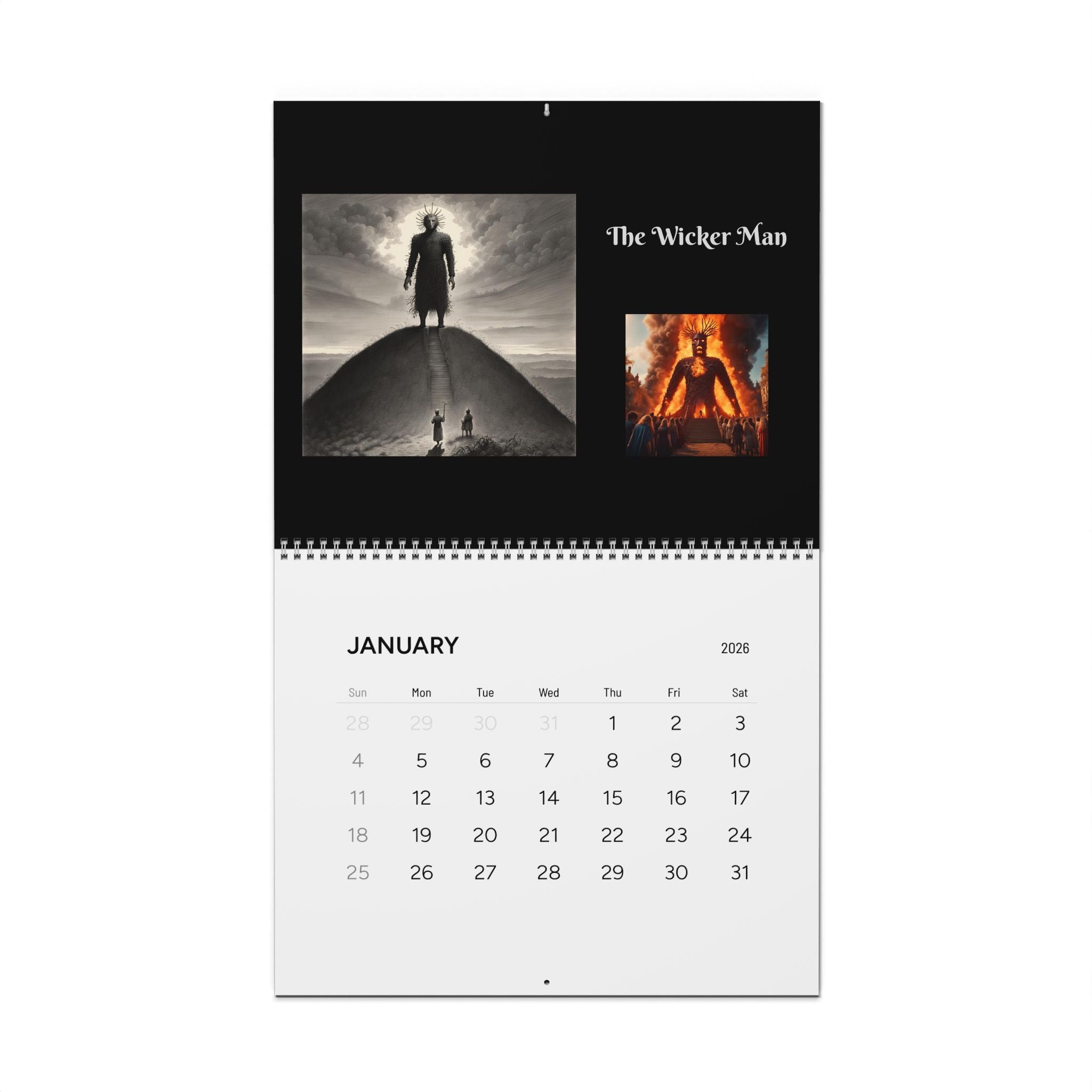 The Folk Horror Art 2026 Wall Calendar – Cult Horror Art Calendar