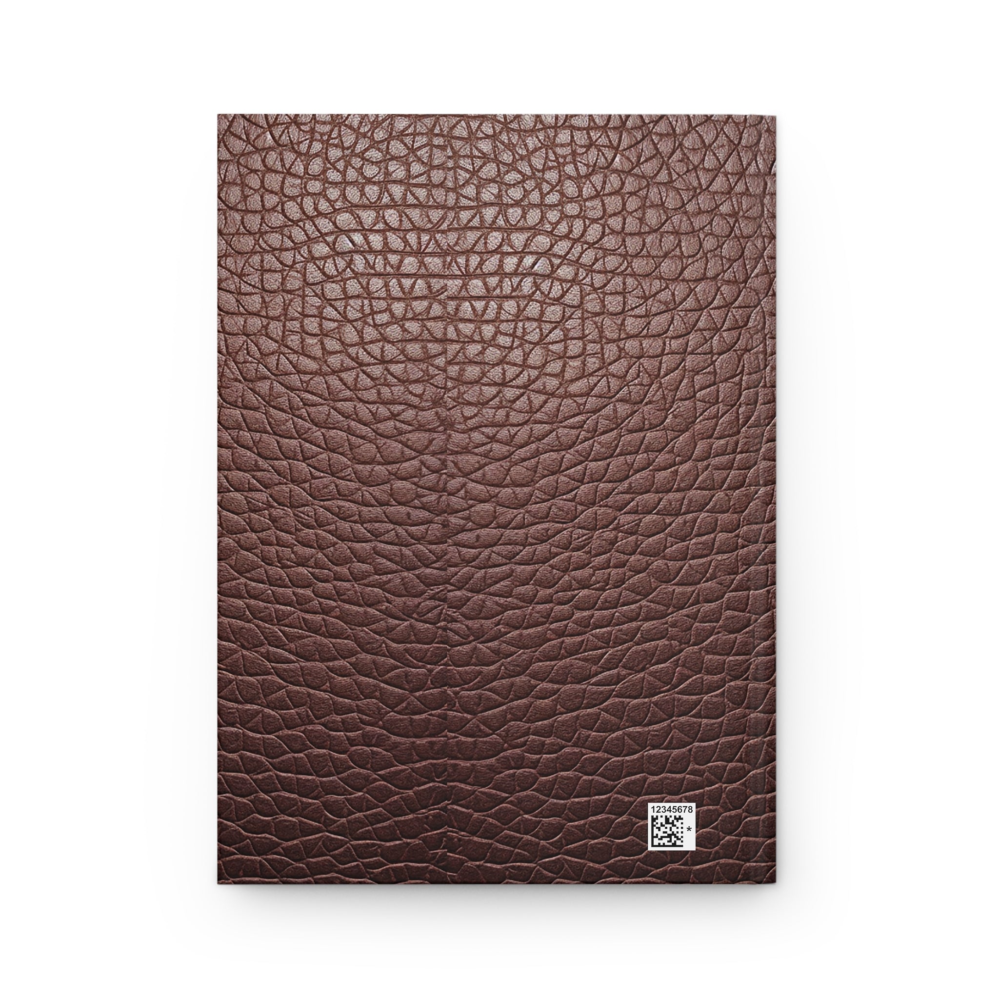 Brown textured notebook on a white background