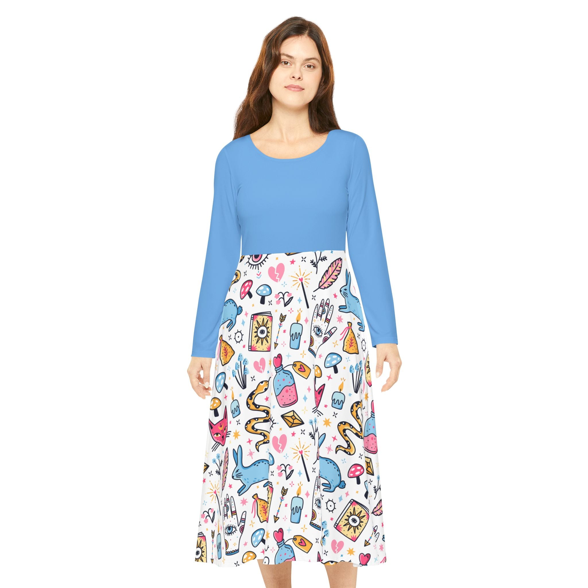 Bunny Magic Dress — Women's Long Sleeve Dress