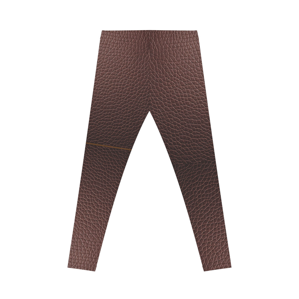 Faux leather leggings  on a white background