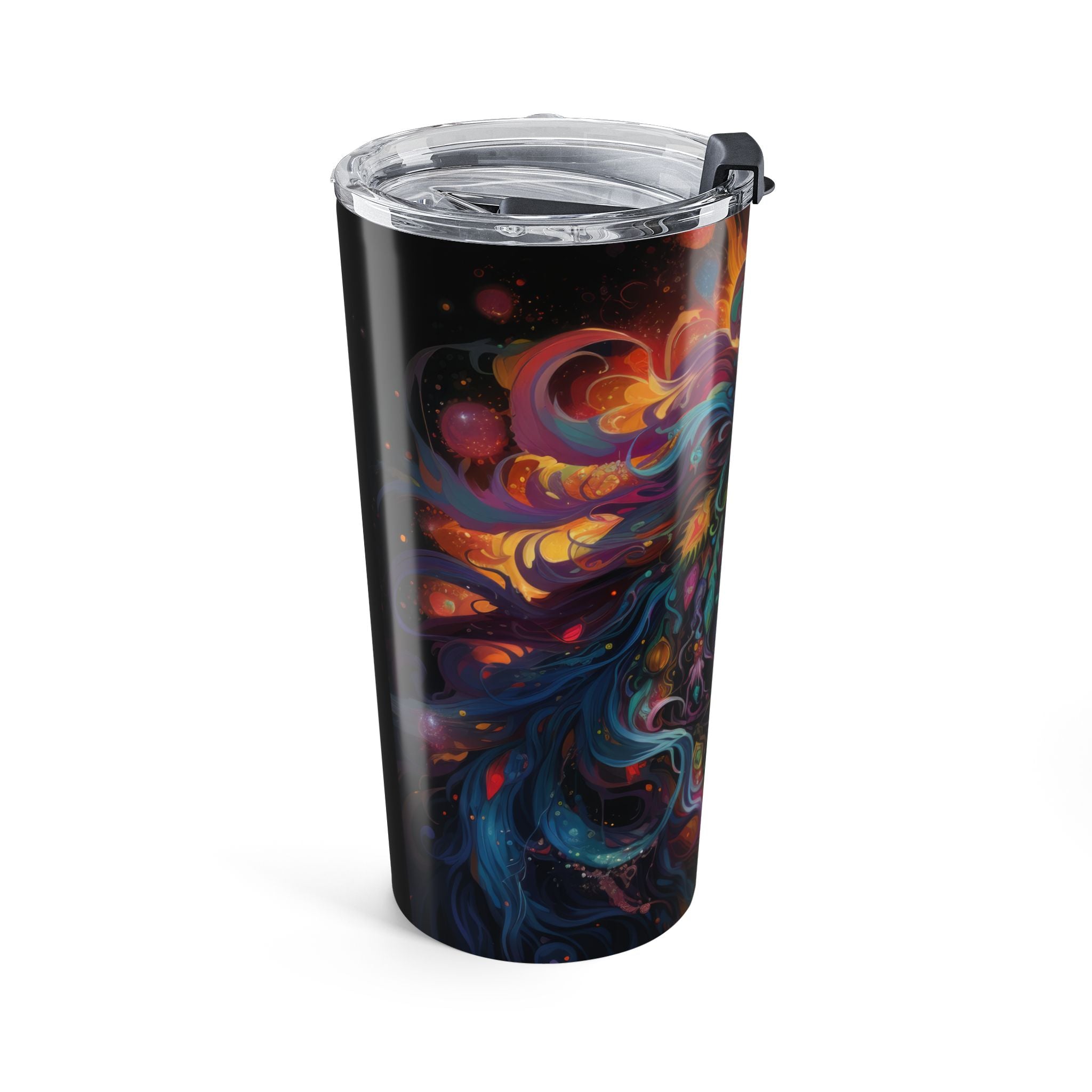 Colorful tumbler with a unicorn design 