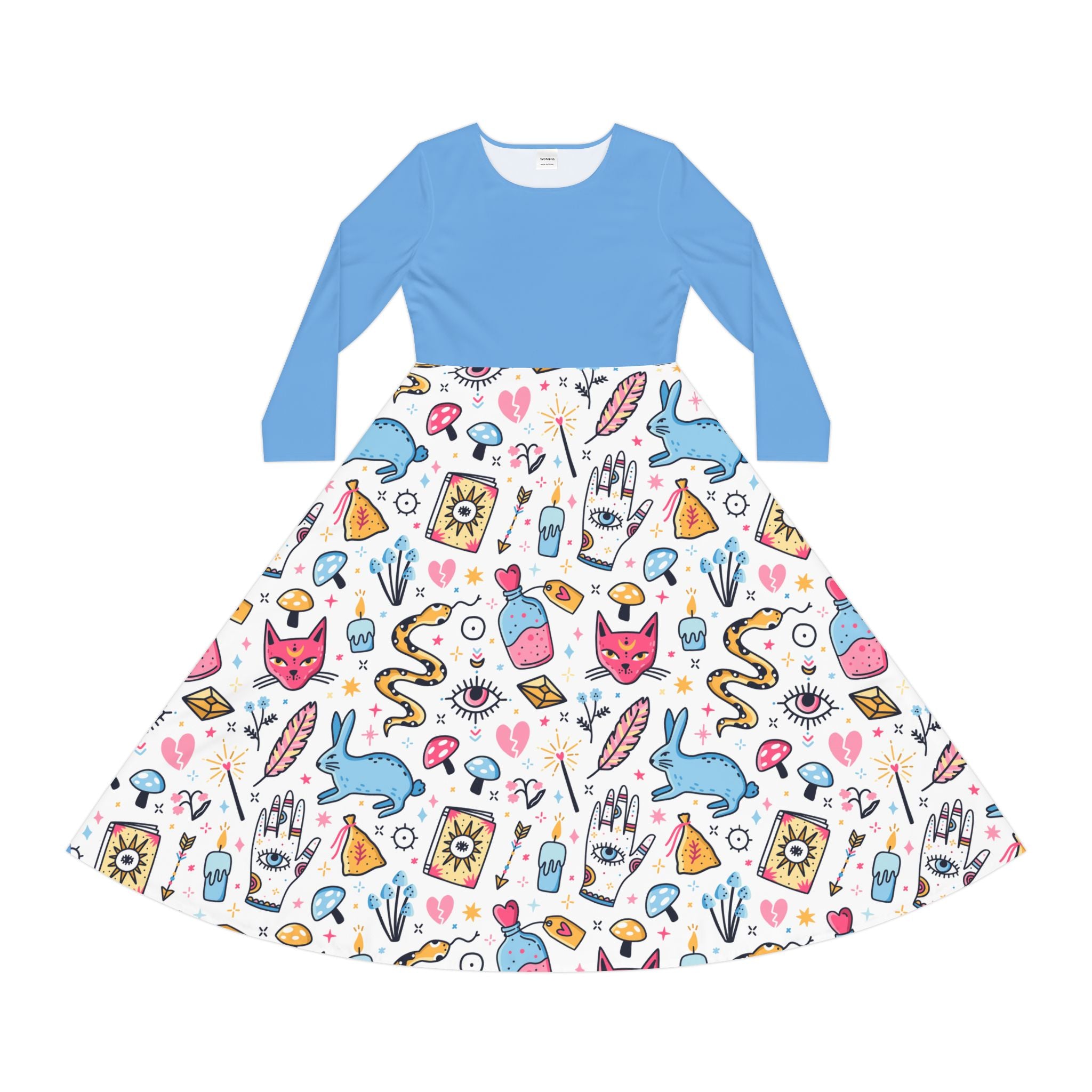 Bunny Magic Dress — Women's Long Sleeve Dress