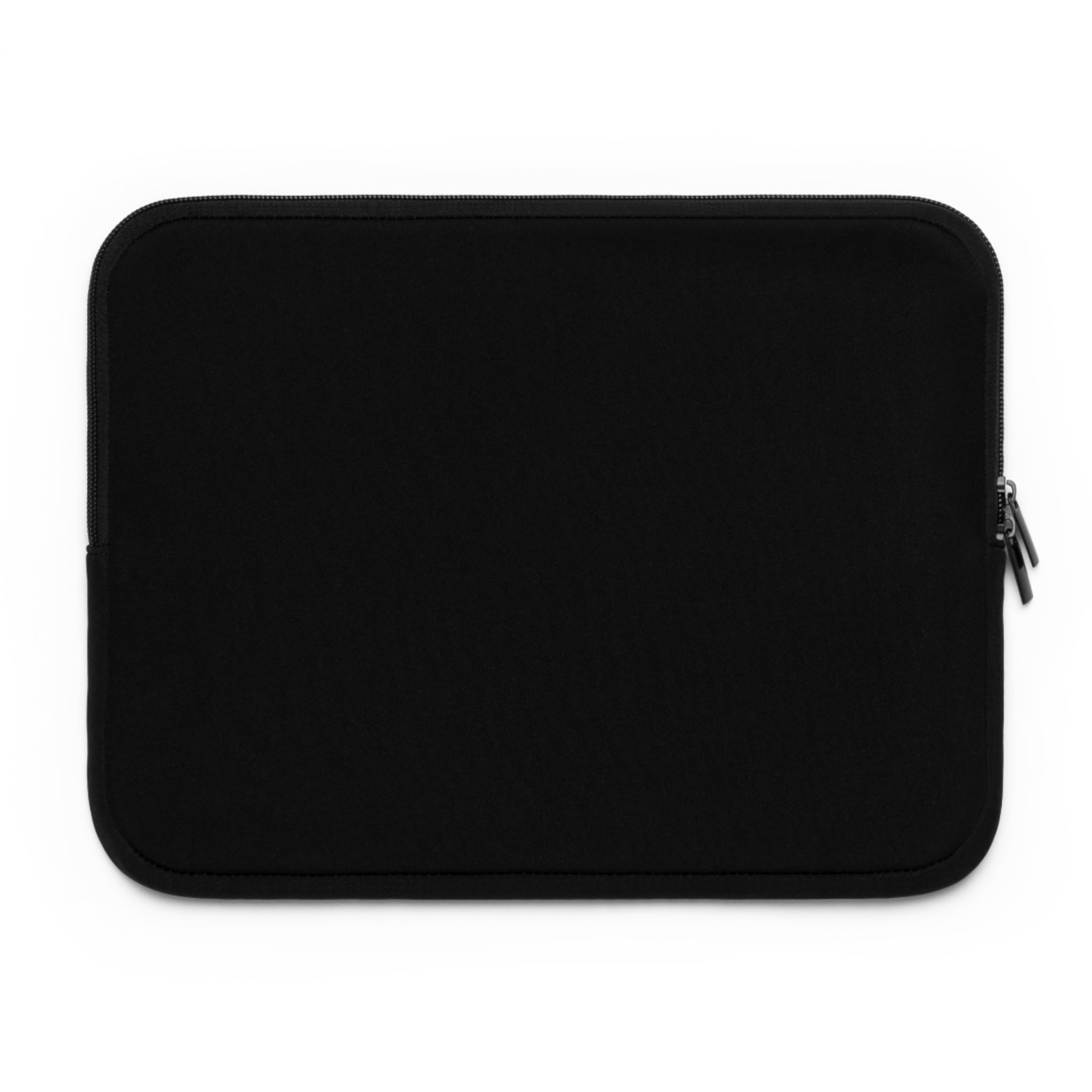 Black laptop sleeve on a white background