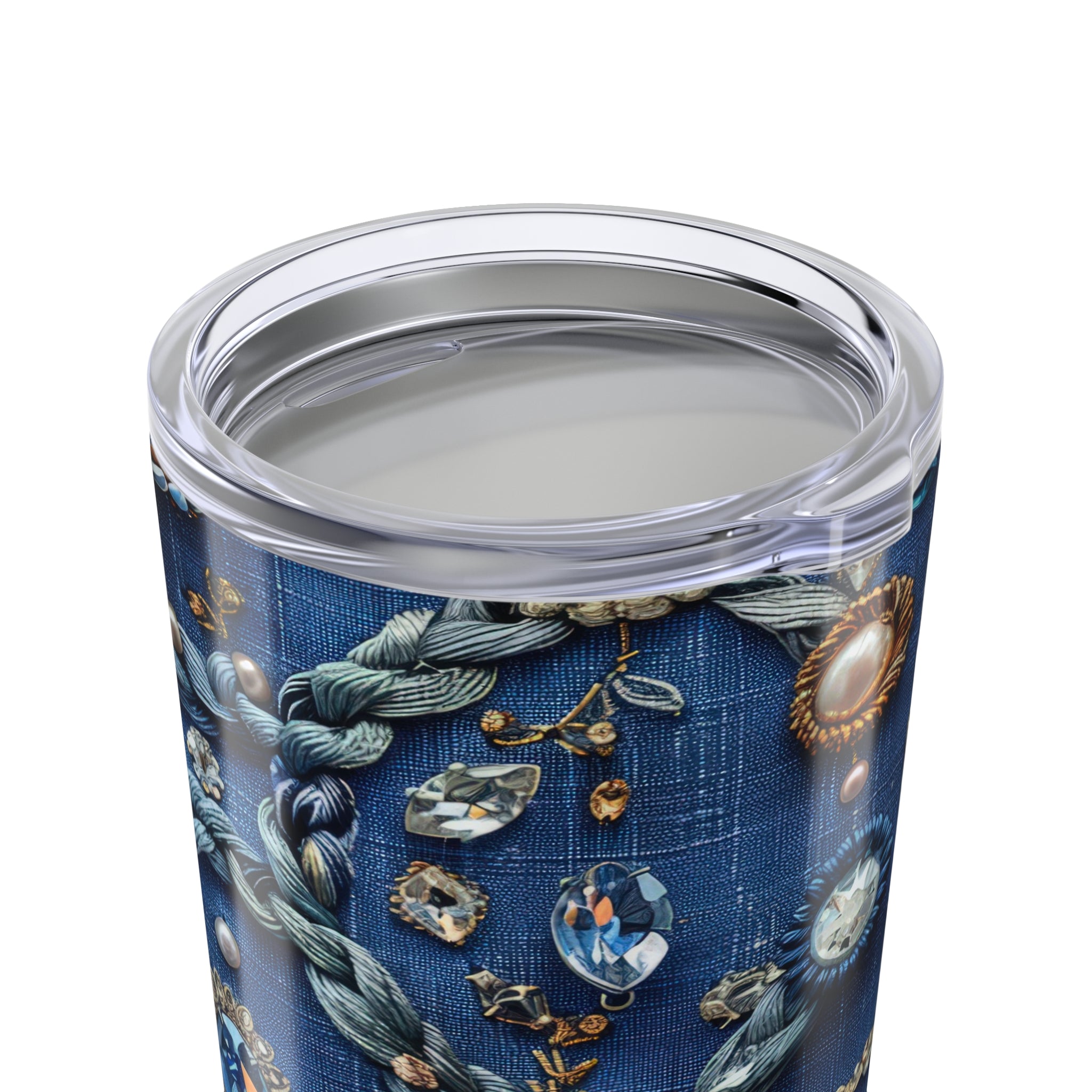 20oz Blue Jewel-Embellished Tumbler