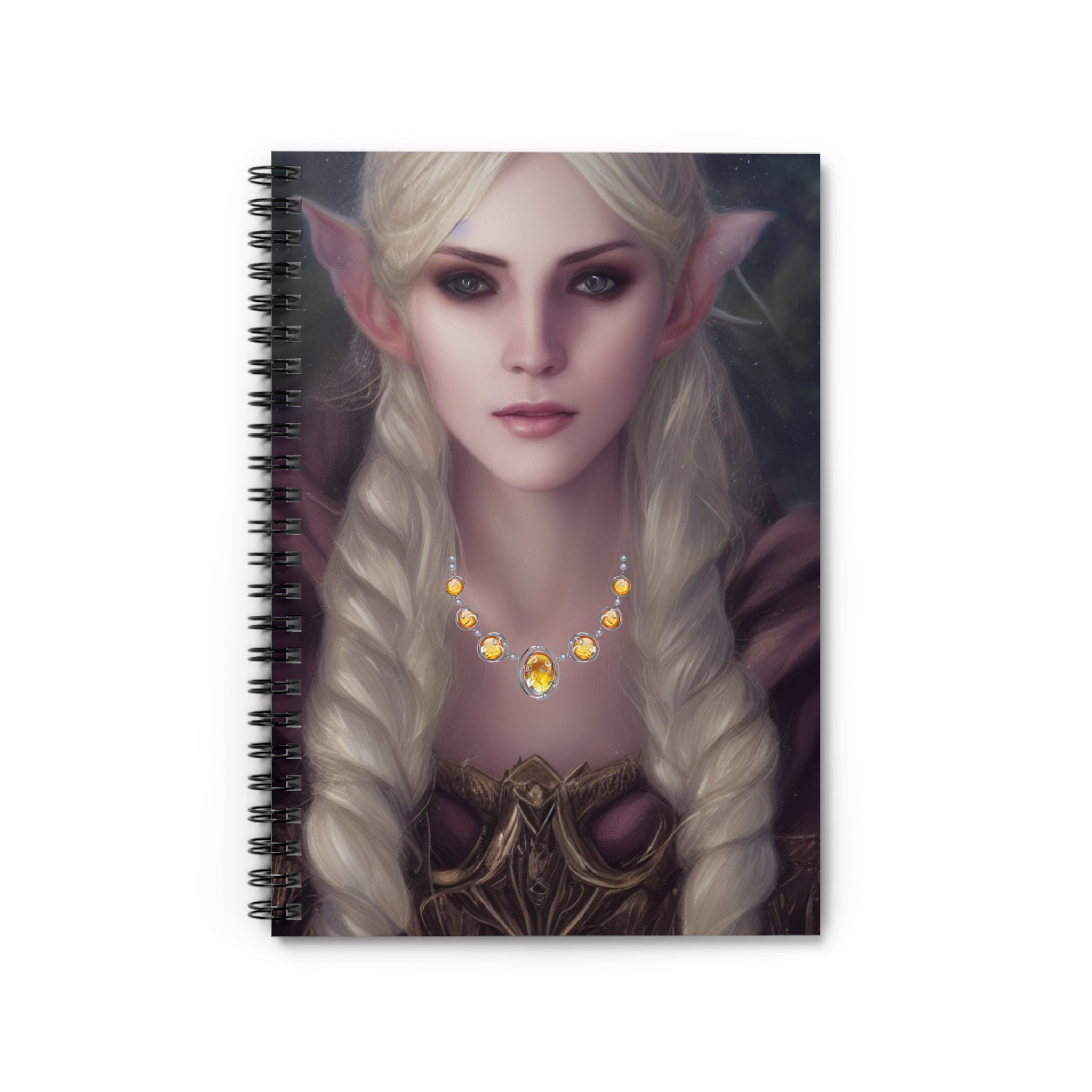 Elf Princess Spiral Notebook — Fantasy Art Journal (Ruled)