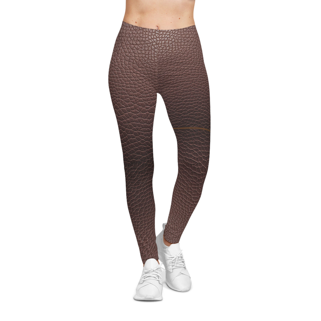 Faux leather leggings  on a white background